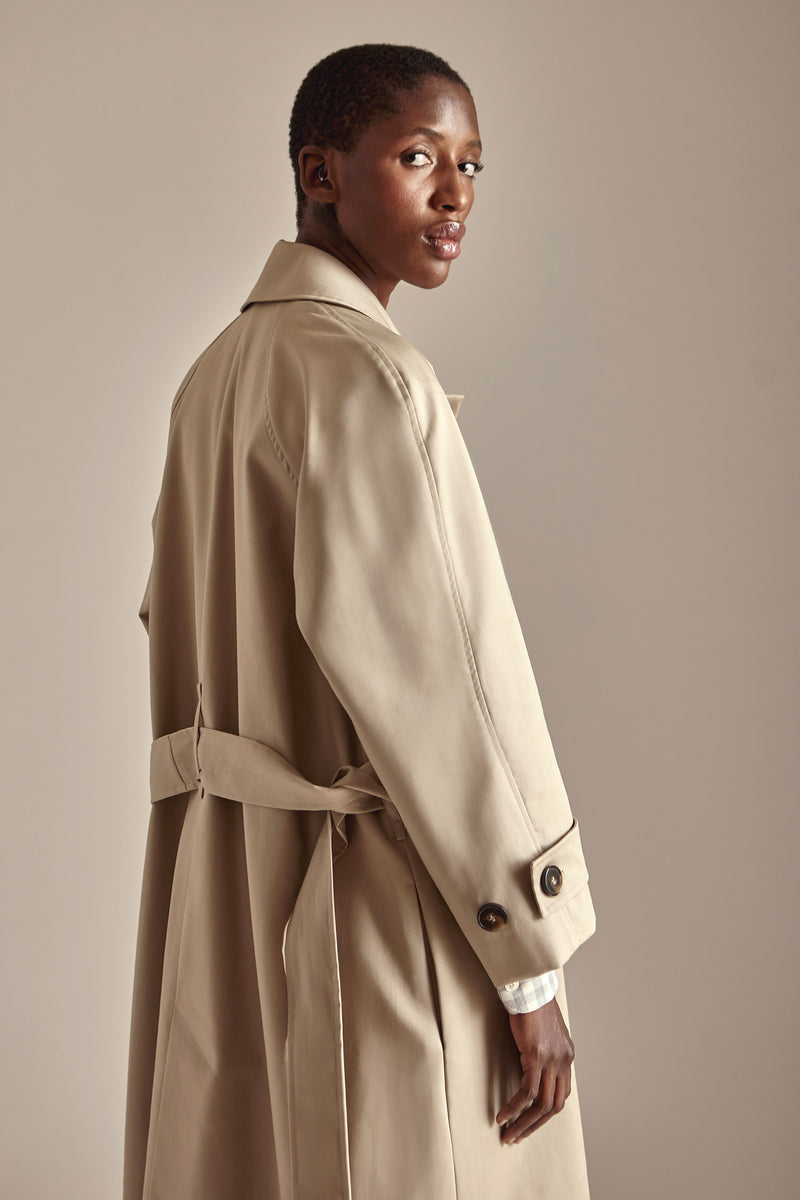 Oversized WaxedCotton Raincoat INES