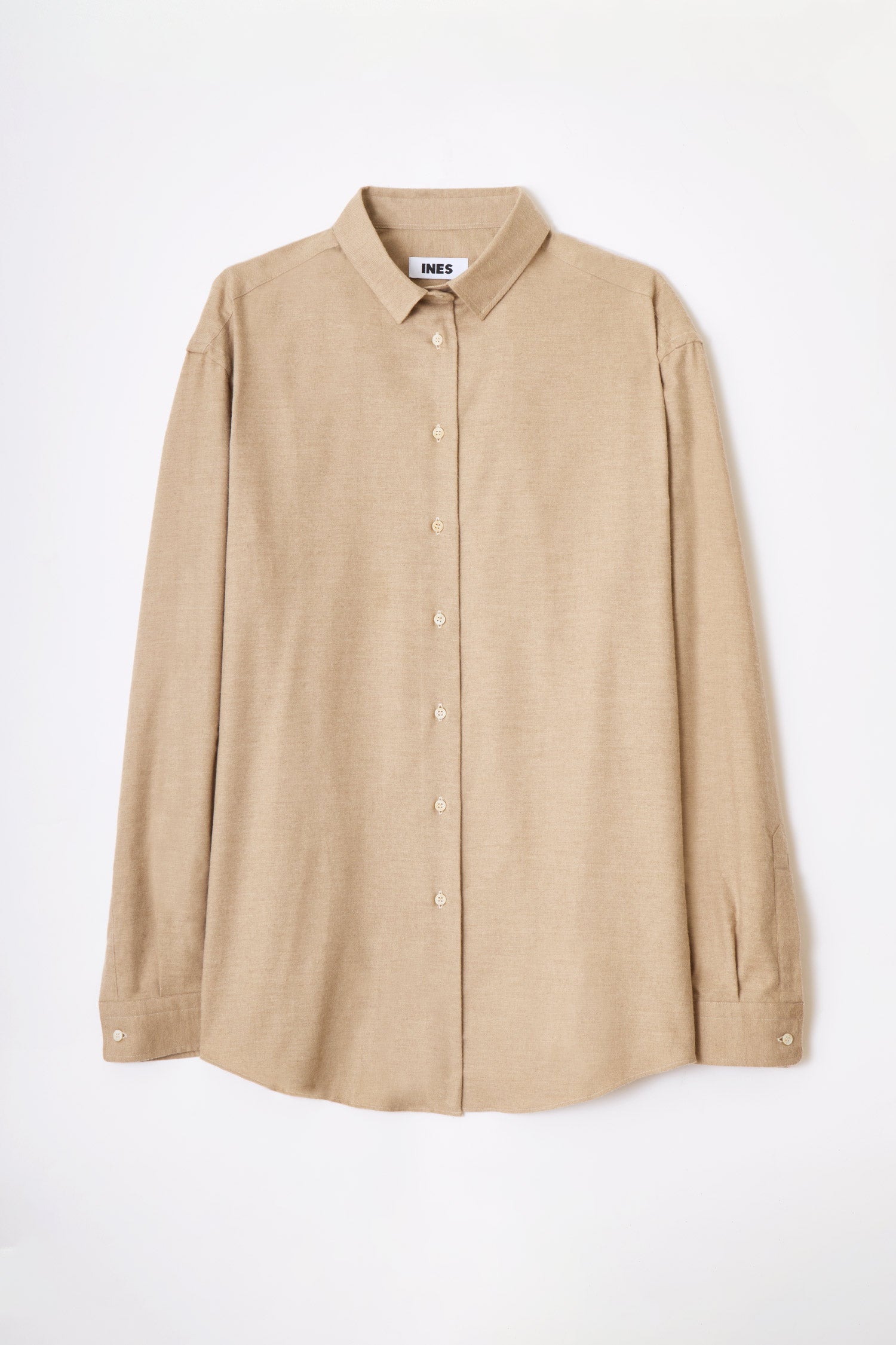 Oversized Shirt in cashmere and cotton 