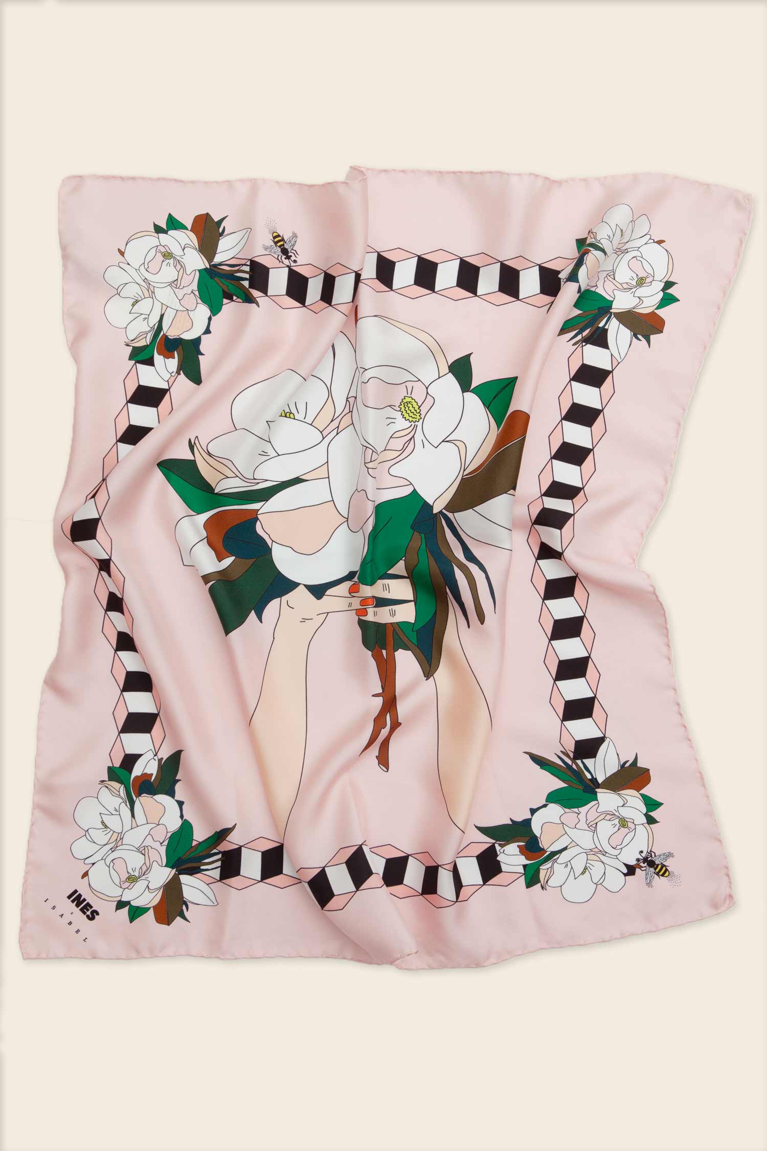 Made to order - Magnolia silk scarf
