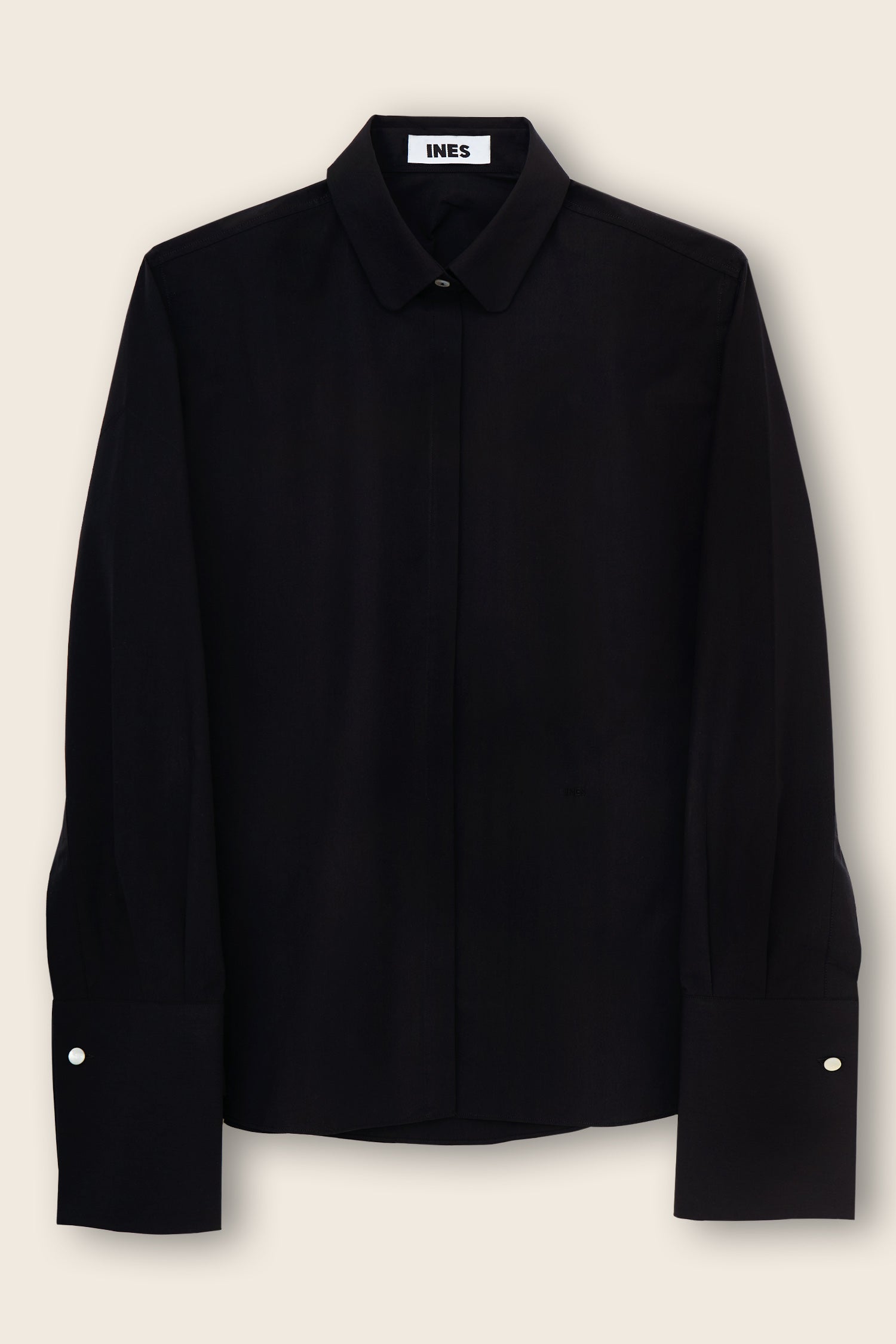 Shirt 1974 with french cuffs in super soft cotton - Black Edition