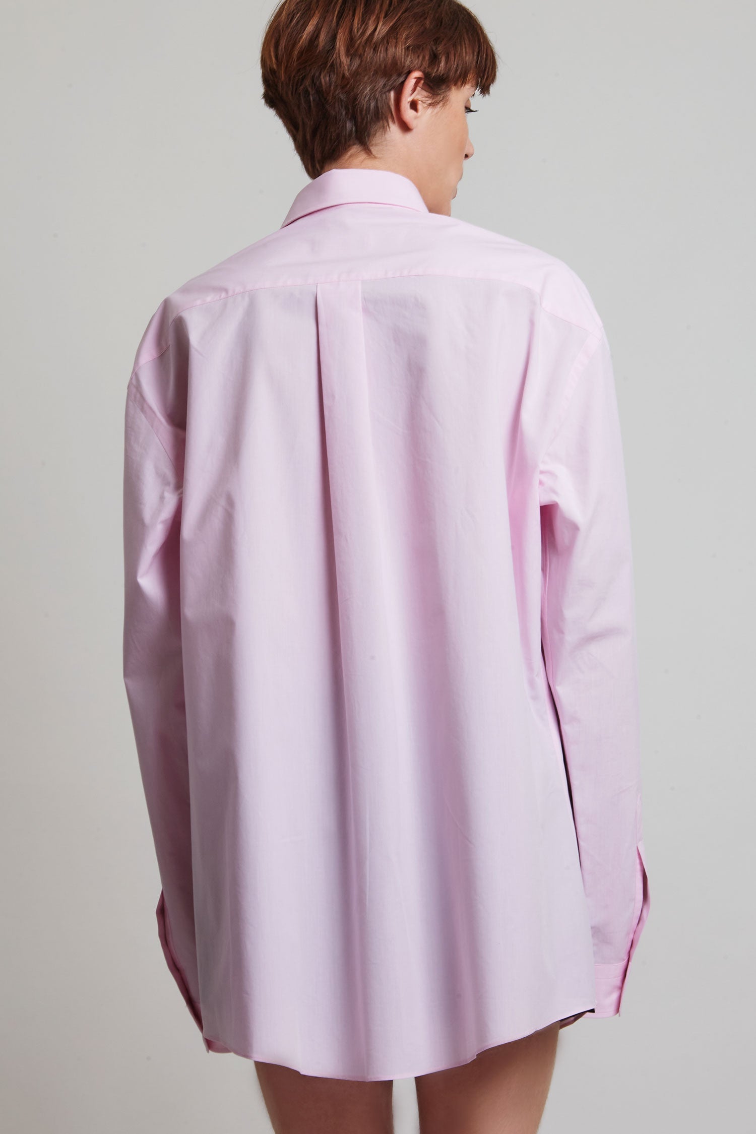 Oversized Classic Shirt in super soft cotton- PINK edition – INES