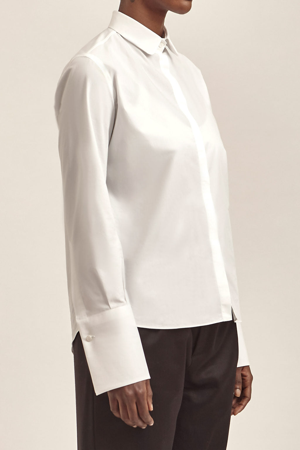 Shirt 1974 with french cuffs in super soft cotton- White